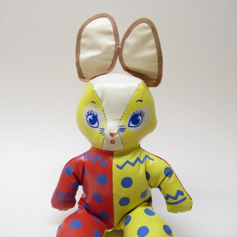 キャラメルシリーズ バニー 中嶋製作所 ヴィンテージ タグ付き 希少品 ヴィンテージトイ 水玉ビニール製バニー