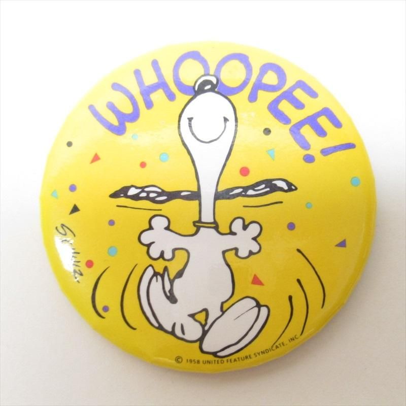 スヌーピー 缶バッチ ホールマーク社 Whoopee スヌーピー 缶バッチ ホールマーク社 Whoopee