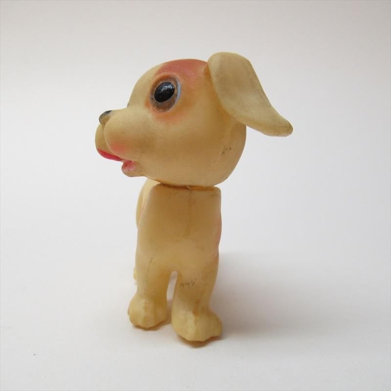 ソフビ ラバードールトイ 米国販売用日本製 1960年代 茶色のぶち犬 ソフビ ラバードールトイ 米国販売用日本製 1960年代 茶色のぶち犬
