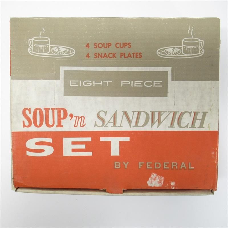 フェデラルグラス Soup'n Sandwich Set スープ&サンドイッチ用 フェデラルグラス Soup'n Sandwich Set スープ&サンドイッチ用