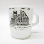 他ブランドミルクグラス  ターモクリサ 1986年 100周年記念 ネブラスカ教会 マグカップ B