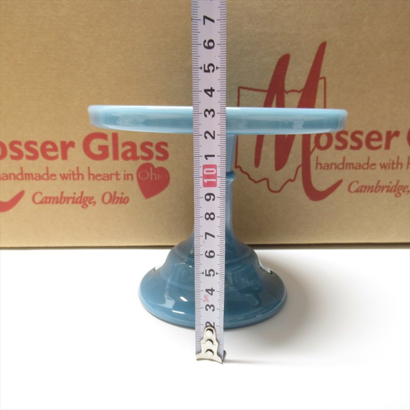モッサーグラス Mosser Glass 6インチ ジョージアブルー ケーキスタンド