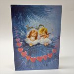 未使用  紙モノ雑貨 ヴィンテージ 使用済クリスマスカード 天使とハート