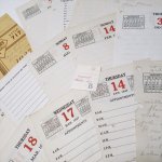 チケット、スコアパッドなどの紙物・紙モノ雑貨  紙モノセット 1937年日めくりカレンダー15枚セット B