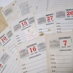チケット、スコアパッドなどの紙物・紙モノ雑貨  紙モノセット 1937年日めくりカレンダー15枚セット C