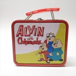 キャラクター  アルビン＆チップマンクス ハンドル付きランチボックス風ティン缶