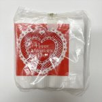 ★キッチン＆リビング  ヴィンテージペーパーナプキンバレンタイン 赤のハート14枚セット
