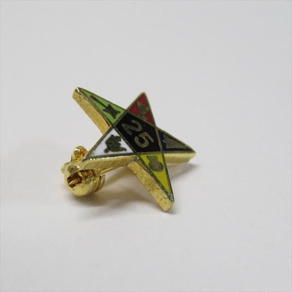 フリーメイソンピンズ Order of the Eastern Star 逆五芒星 25周年記念
