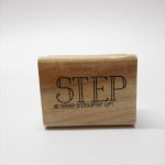 ゴム製  木製スタンプ Step