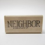 ゴム製  木製スタンプ Neighbor