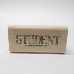 ゴム製  木製スタンプ Student