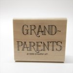 ゴム製  木製スタンプ Grand-Parents