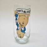 キャラクター  ルーニーテューンズ 1980年 アービーズ販促用ポーキーピッググラス