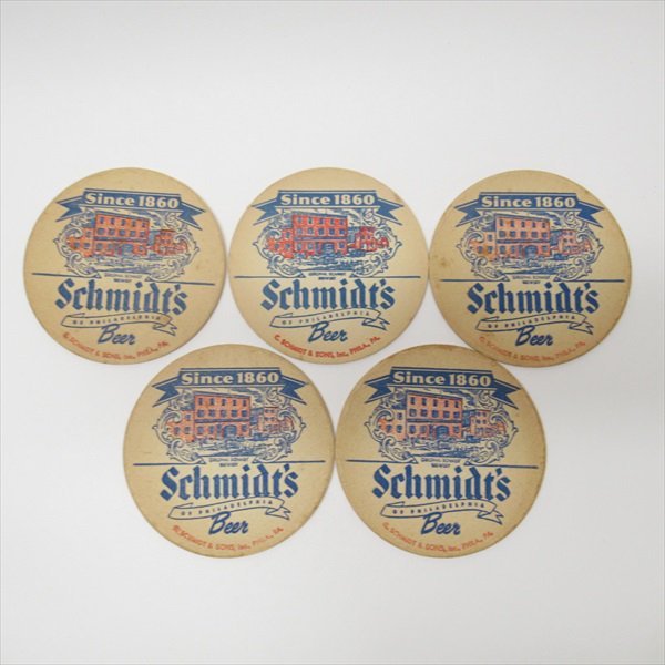 紙製ヴィンテージコースター Schmidt's ビール コースター5枚セット A