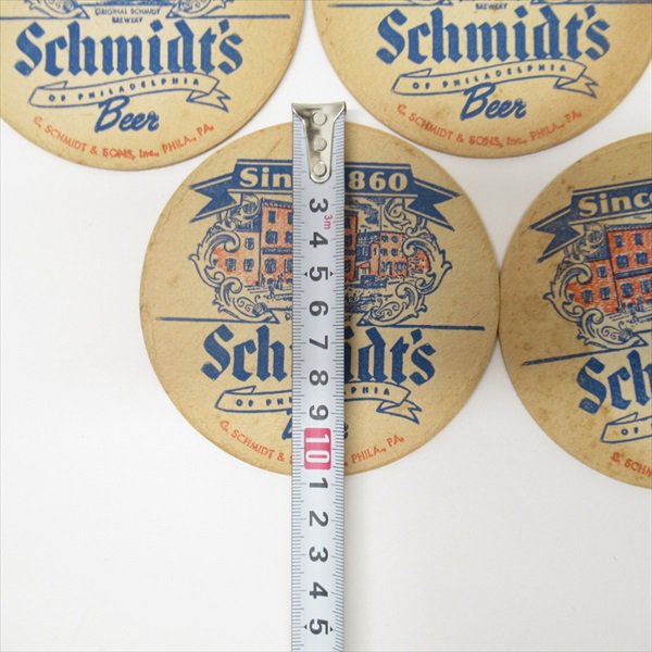  紙製ヴィンテージコースター Schmidt's ビール コースター5枚セット B【画像11】