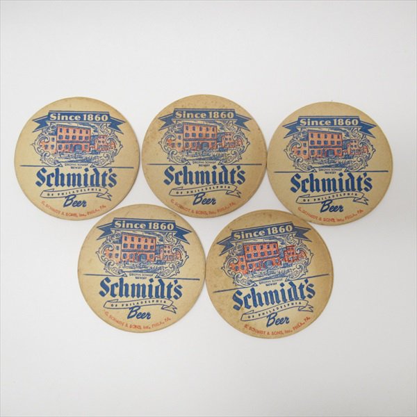  紙製ヴィンテージコースター Schmidt's ビール コースター5枚セット B【画像7】