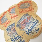 キッチン  紙製ヴィンテージコースター Schmidt's ビール コースター5枚セット B