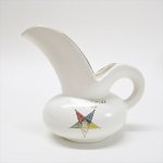 リビング  フリーメイソン 1962年 逆五芒星 OES 陶器製デコレーション ピッチャ
