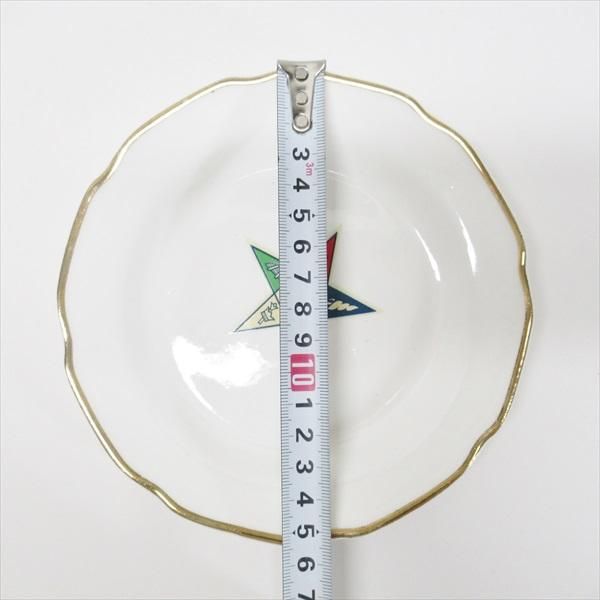 フリーメイソン シンボル 装飾品 陶器製 フリーメイソン 逆五芒星 OES 陶器製ウォールデコレショーンプレート