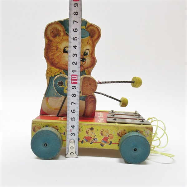 フィッシャープライス 1962年 Tiny Teddy 木製プルトイ