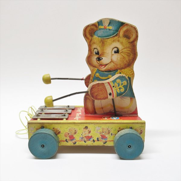 フィッシャープライス 1962年 Tiny Teddy 木製プルトイ