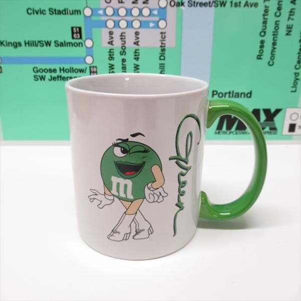 エムアンドエムズ M&Ms 陶器製マグカップ グリーン ボックス付