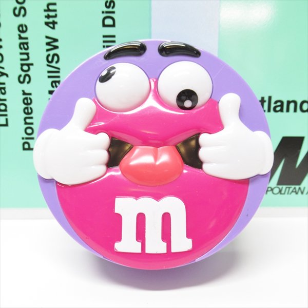 エムアンドエムズ M&M's 目がぐるぐる動くディスペンサー ベースカラー紫