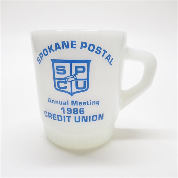 ファイヤーキング 1986年 USPS 米国郵便局信用組合 リブボトムマグカップ B