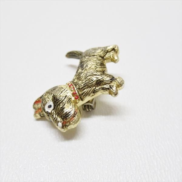 ヴィンテージアクセサリー メタル製 スコッチテリア レッド