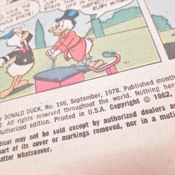 ドナルドダック コミックブック 1978年9月号 #199 A