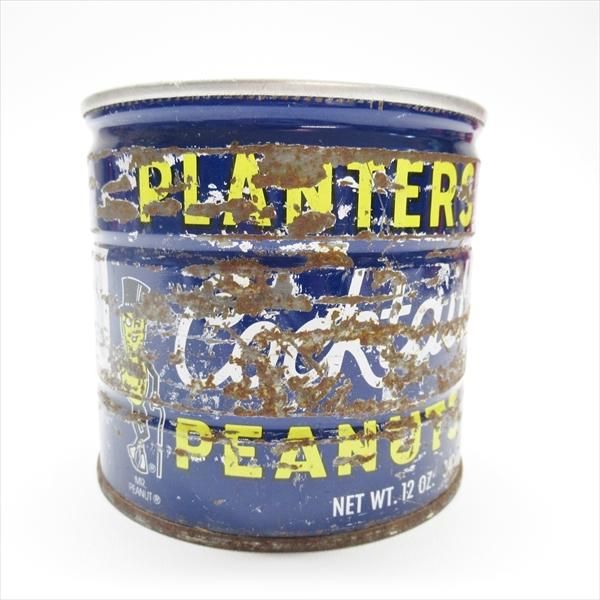 ジャンク雑貨 ヴィンテージ缶 プランターピーナッツ A
