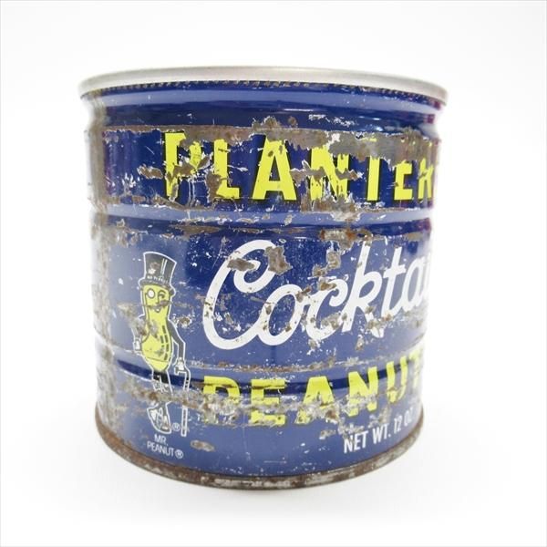 ジャンク雑貨 ヴィンテージ缶 プランターピーナッツ A