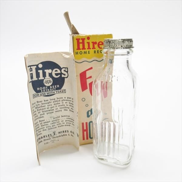 HIRE ハイヤールートビア原液用ガラス製ボトル オリジナルボックス付