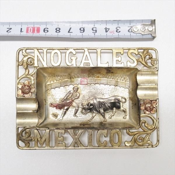 スーベニアアッシュトレイ メキシコ ノガレス メタル製灰皿