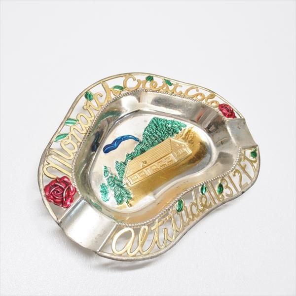 スーベニアアッシュトレイ モナーククレスト コロラド州 メタル製灰皿