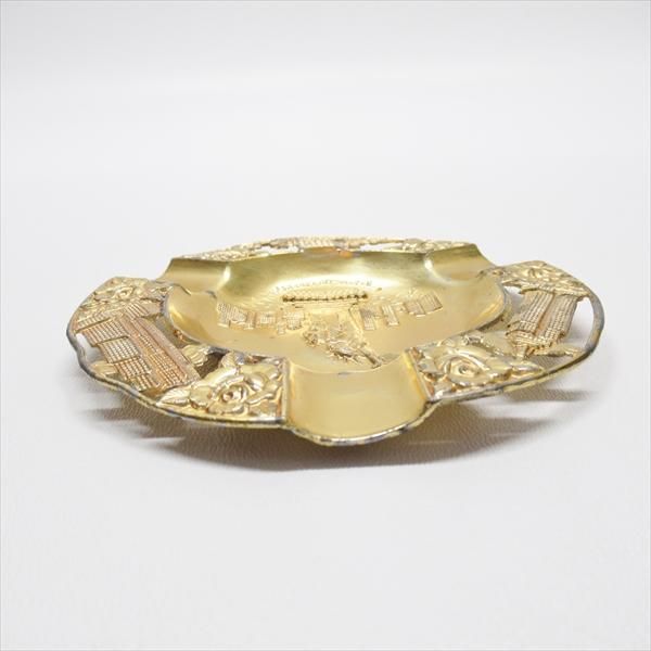 イタリア製 アンティーク灰皿　サッカー選手の模様 スーベニアアッシュトレイ ニューヨークシティ 自由の女神