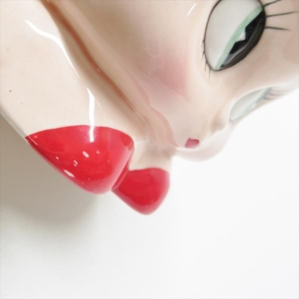 ベティちゃん 陶器製 フェイス マグカップ 赤 オリジナルラベル付き