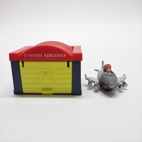 マクドナルド ミールトイ ユナイテッド航空コラボ ロナルド飛行機と格納庫