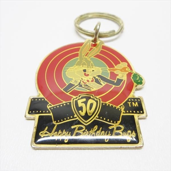 ルーニーテューンズ バッグスバニー50周年記念 メタル製キーホルダー