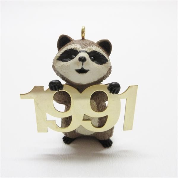 PERCUSSION オーナメント・ベア 3,500体 USA限定品 証明書付き クリスマスオーナメント ホールマーク社 箱付き 1991年あらいぐま