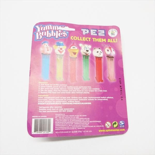 PEZ関連商品 Yummy Bubbles 未開封 バブルマン ブルーステム