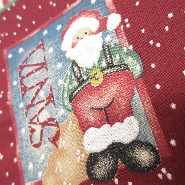 ファブリック&はぎれ 43cm x 40cm 未完成袋 クリスマス