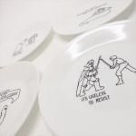 廃盤品 デッドストック 直径17.14センチ スターウォーズ コレールデザートプレート 4枚セット