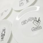 廃盤品 デッドストック 直径21.59センチ スターウォーズ コレール ランチプレート 4枚セット