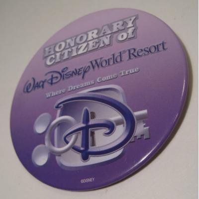 キャラクター ビンテージ・キャラクター缶バッチ「Honorary Citizen of Walt Disney World Resort」