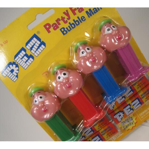 【信頼】 PEZ・ペッツ・パーティーフェイバー・4個セット・バブルマン・未 その他