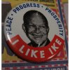 選挙 缶バッチ・ドワイド「IKE」アイゼンハワー・大統領選挙バッチ・1953年第34代大統領