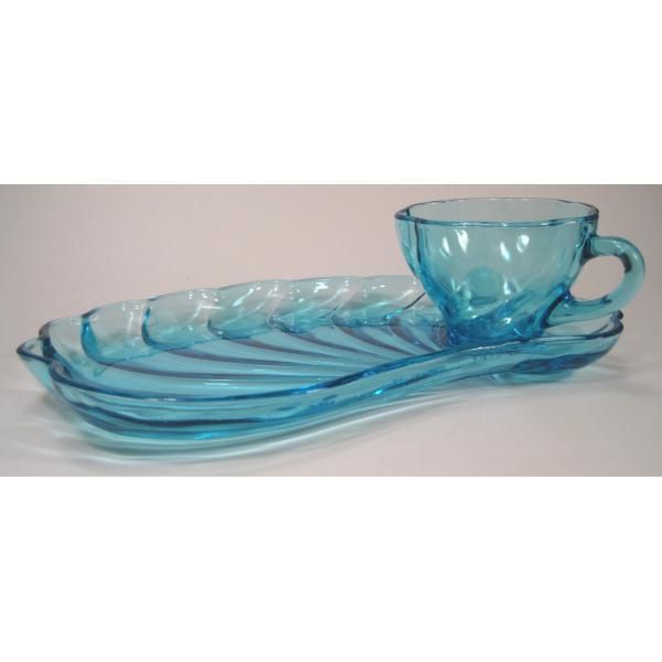 ヘーゼルアトラス シェルスナックセット ブルー キッチン・食器