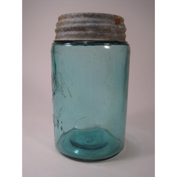 アンティーク・ボール・メイソンジャー・Ball Mason Jar・ブルー・1896年～1910年・M【D】 - ファイヤーキング 卸 仕入れ 小売  通販サイト - Fire King AG