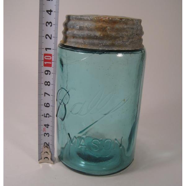 アンティーク・ボール・メイソンジャー・Ball Mason Jar・ブルー・1896年～1910年・M【D】 - ファイヤーキング 卸 仕入れ 小売  通販サイト - Fire King AG